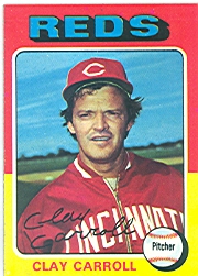 1975 Topps Baseball Cards      345     Clay Carroll
